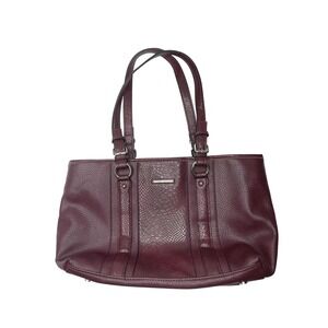 Dana Buchman Burgundy Capsule Tote Bag Academia Quiet Luxury Work Preppy Neutral